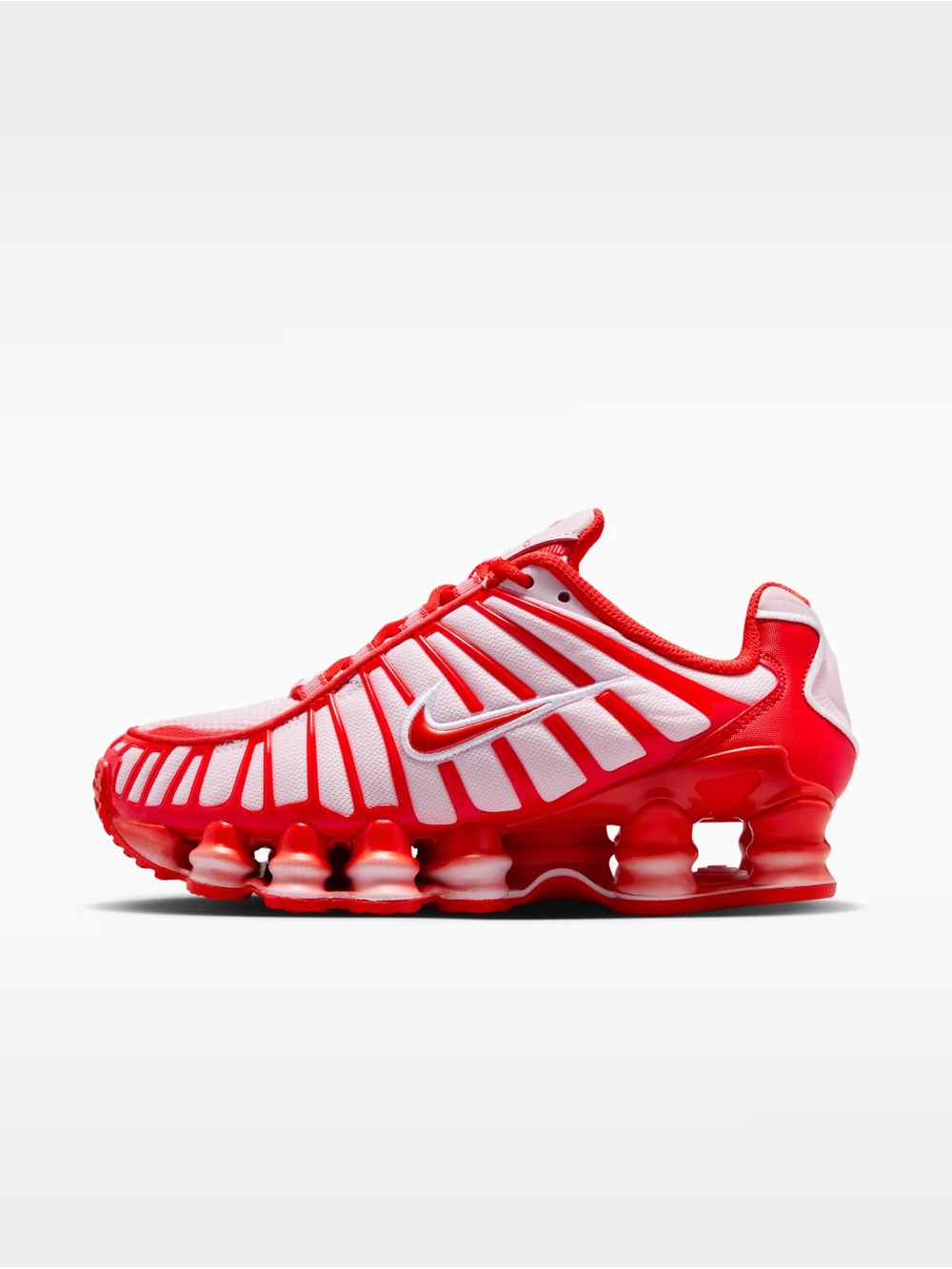 Nike Kids Red and White Shock-Absorbent Running Sneakers